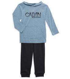 Calvin Klein 2 Piece Hoodie/Joggers Set (Little Boys)