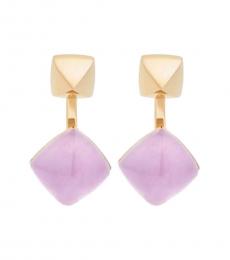 Michael Kors Amethyst Adjustable Stud Earrings