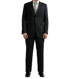 Grey Regular Fit Silk Wool Suit