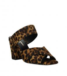 Saint Laurent Leopard Print Leather Heels