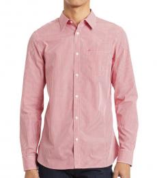 Calvin Klein High Risk Red Gingham Slim-Fit Shirt