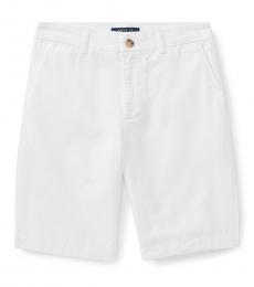 Ralph Lauren Boys White Straight Fit Chino Shorts