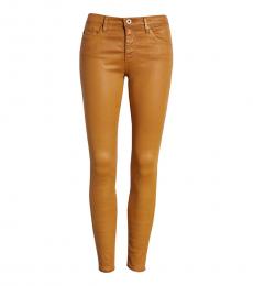 AG Adriano Goldschmied Mustard Canvas Legging Ankle Jeans