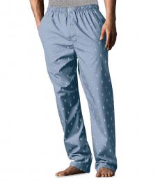 Ralph Lauren Beach Blue Signature Print Pajama Pants