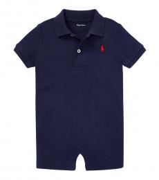 Ralph Lauren Baby Boys Navy Interlock Polo Shortall