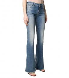 Emporio Armani Denim Frayed-Hem Mid-Rise Flared Jeans