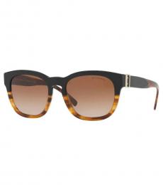 Burberry Black Havana Gradient Sunglasses