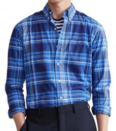 Ralph Lauren Royal Blue Classic Fit Plaid Shirt