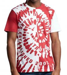 Red Split Tie Dye T-Shirts