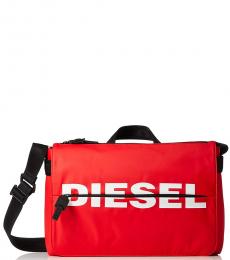 Diesel Red F-Bold Large Messenger Bag
