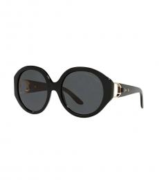 Ralph Lauren Black Round Sunglasses