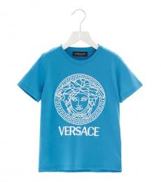 Versace Boys Light Blue Medusa T-Shirt