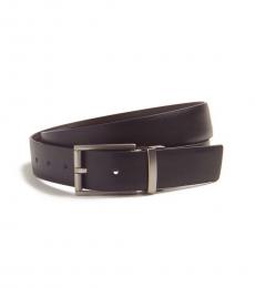 Calvin Klein Black-Brown Leather Reversible Belt
