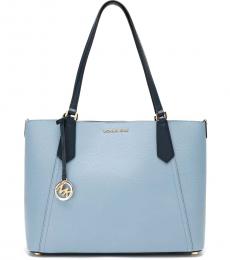Michael Kors Pale Blue Kimberly Bonded Large Tote