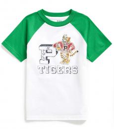 Ralph Lauren Little Boys White Tigers Baseball T-Shirt