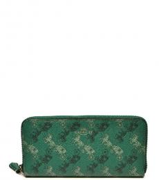 Viridian Sage Horse And Carriage Accordion Wallet