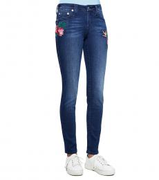 Paradise Falls Curvy Skinny Embroidered Jeans 