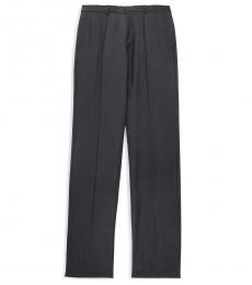 Dark Grey Regular-Fit Wool Pants