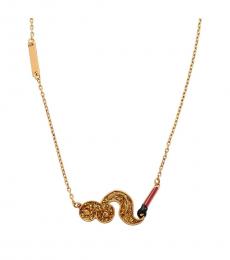Marc Jacobs Gold Fire Pendant Necklace