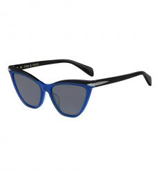 Rag And Bone Blue Grey Cat Eye Sunglasses