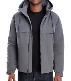 Dark Grey Hooded Active Coat