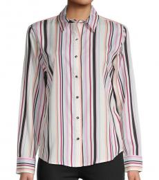 DKNY Multicolor Striped Button-Down Shirt