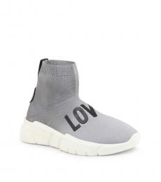 Grey Logo Sock Sneakers
