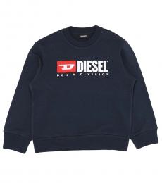 Diesel Girls Blue Crewneck Sweatshirt