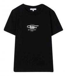 Givenchy Little Boys Black Logo Printed T-Shirt