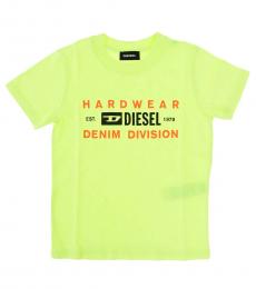 Diesel Boys Green Logo T-Shirt