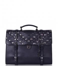 Dolce & Gabbana Black Large Plaque Studs Briefcase Bag