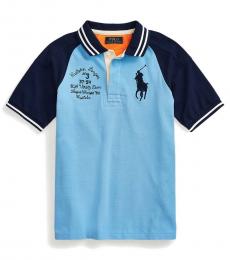 Ralph Lauren Boys Blue Lagoon Big Pony Mesh Polo