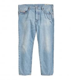 Diesel Light Blue Mharky Slim Skinny Distressed Jeans