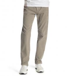 AG Adriano Goldschmied Beige Graduate Tailored Twill Jeans