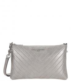 Karl Lagerfeld Silver Charlotte Medium Crossbody Bag