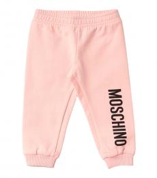 Moschino Little Boys Pink Logo Jogging Pants