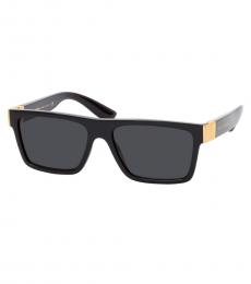 Dolce & Gabbana Black Rectangular Iconic Sunglasses