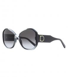 Ferragamo Black Grey Gradient Butterfly Sunglasses