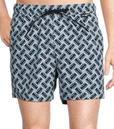 Karl Lagerfeld Light Blue All Over Printed Shorts