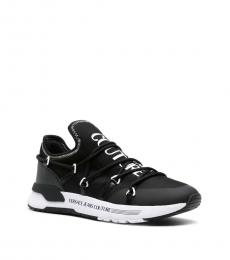 Versace Jeans Couture Black Lace Up Sneakers