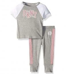 DKNY 2 Piece T-Shirt/Pajama Set (Little Girls)