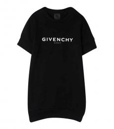 Givenchy Girls Black Cotton Logo Dress
