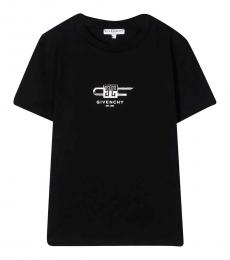 Givenchy Boys Black Logo Printed T-Shirt