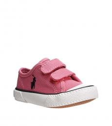 Little Boys Pink Velcro Sneakers