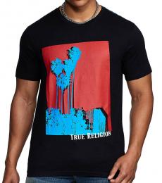 True Religion Black City Palm T-Shirt