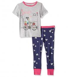 DKNY 2 Piece T-Shirt/Pajama Pants Set (Little Girls)