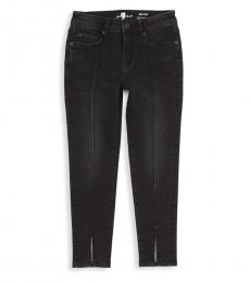 7 For All Mankind Little Girls Black Ankle Skinny Jeans