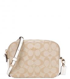Coach Light Khaki Chalk Camera Small Crossbody