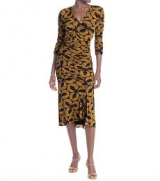 Diane Von Furstenberg Black Ruched Sheath Dress