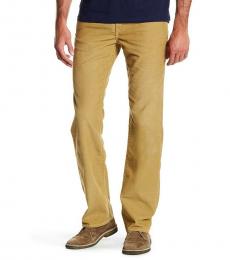 True Religion Straw Gold Relaxed Straight Jeans